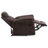 TV křeslo hnědá látka v dekoru kůže AKR136H