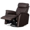 TV křeslo hnědá látka v dekoru kůže AKR136H
