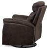 TV křeslo hnědá látka v dekoru kůže AKR136H