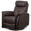 TV křeslo hnědá látka v dekoru kůže AKR136H