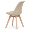 Židle jídelní krémová látka nohy buk AJZ198K