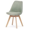 Židle jídelní zelená látka nohy buk AJZ198Z
