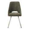 Židle jídelní zelená látka nohy nerez AJZ207Z