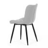 Židle jídelní stříbrná látka AJZ202ST