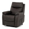 Křeslo polohovací eletrické 3 motory hnědá látka AKR154H