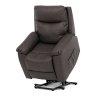 Křeslo polohovací eletrické 3 motory hnědá látka AKR154H