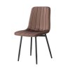 Židle hnědá Velvet látka černá TJZ122H