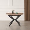 Jídelní rozkládací stůl dub artisan černá 100x100-140 TJS112DA100