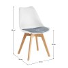 Židle, bílá/šedá/buk, BALI 2 NEW