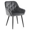 Designové křeslo šedá Velvet látka TJZ107S