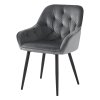 Designové křeslo šedá Velvet látka TJZ107S