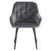 Designové křeslo šedá Velvet látka TJZ107S