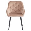 Designové křeslo světle hnědá Velvet látka TJZ107H