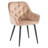 Designové křeslo světle hnědá Velvet látka TJZ107H