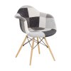 Křeslo látka patchwork buk TJZ117PW