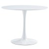 Jídelní stůl kulatý bílá matná průměr 110 TJS104B110