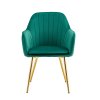 Designové křeslo smaragdová Velvet látka gold chrom zlatý TJZ106Z
