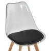 Židle transparentní černá akryl ekokůže buk TJZ123C