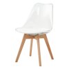 Židle transparentní akryl ekokůže buk TJZ123B