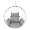 Závěsné křeslo, transparentní/stříbrná/šedá, BUBBLE NEW TYP 1