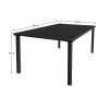 Zahradní stůl černá 150x90 TZS103C