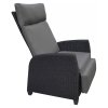 Zahradní polohovací křeslo černá-šedá TZZ106S
