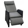 Zahradní polohovací křeslo černá-šedá TZZ106S