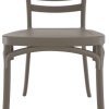 Venkovní židle šedohnědá taupe TZZ104S