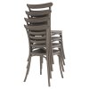 Venkovní židle šedohnědá taupe TZZ104S