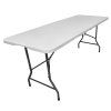 Zahradní skládací stůl 180x70 cm bílá šedá TZS100B-180