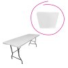 Zahradní skládací stůl 180x70 cm bílá šedá TZS100B-180
