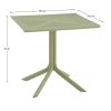 Zahradní stůl zelená 79x79 TZS101Z