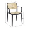 Zahradní židle černá-béžová TZZ107C