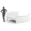 Belluno Elegante bílá postel 160 cm z masivu