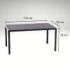 Zahradní set 150x90 pro 6 osob DT276 antracit
