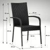Zahradní set 150x90 pro 6 osob DT276 antracit