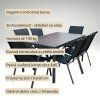 Venkovní zahradní set 150x90 pro 6 osob DK304 antracit