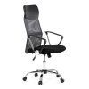 Kancelářská židle s podhlavníkem černý sedák šedá síťovina AKZ197S