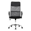Kancelářská židle s podhlavníkem černý sedák šedá síťovina AKZ197S