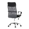 Kancelářská židle s podhlavníkem černý sedák šedá síťovina AKZ197S