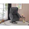 Relaxační křeslo s el. ovládáním šedá látka 2 motory AKR157S