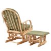 Houpací křeslo s podnoží přírodní zelená TKR107Z