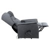 Relaxační el. polohovací křeslo světle šedá látka TKR109S