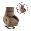 Relaxační el. polohovací křeslo světle hnědá látka TKR111H