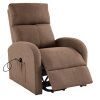 Relaxační el. polohovací křeslo světle hnědá látka TKR111H
