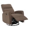 Relaxační otočné polohovací křeslo šedohnědá Taupe TKR114SH