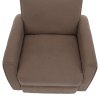 Relaxační otočné polohovací křeslo šedohnědá Taupe TKR114SH