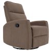 Relaxační otočné polohovací křeslo šedohnědá Taupe TKR114SH