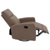 Relaxační otočné polohovací křeslo šedohnědá Taupe TKR114SH