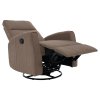Relaxační otočné polohovací křeslo šedohnědá Taupe TKR114SH